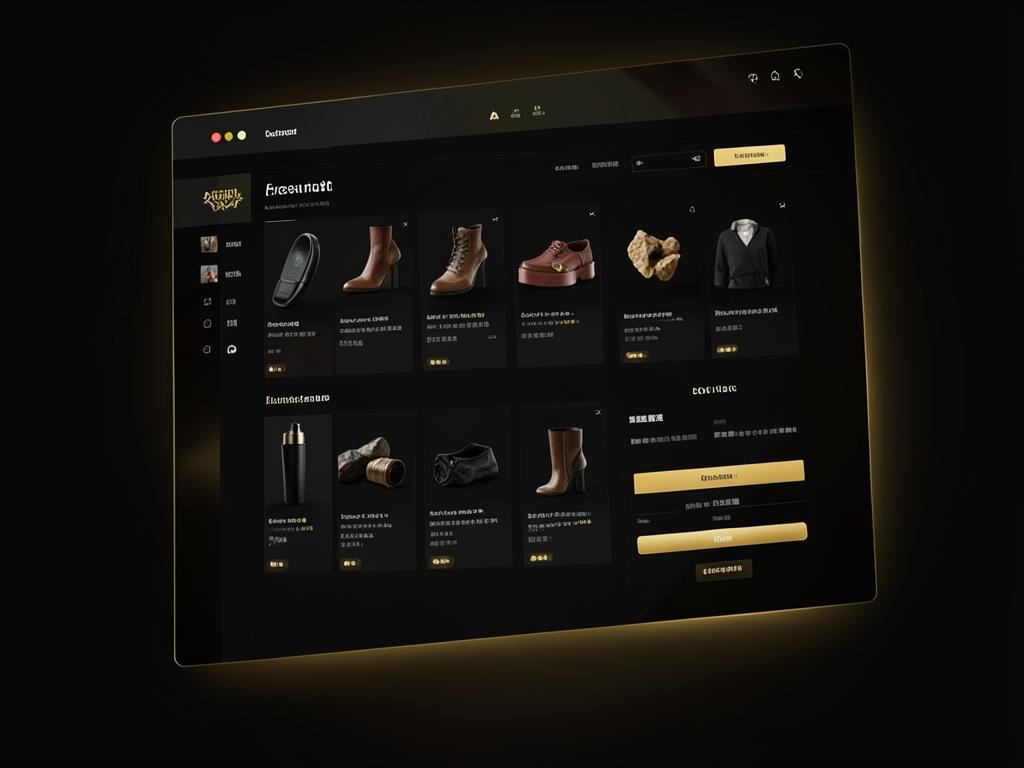 Mockup conceitual: E-commerce premium