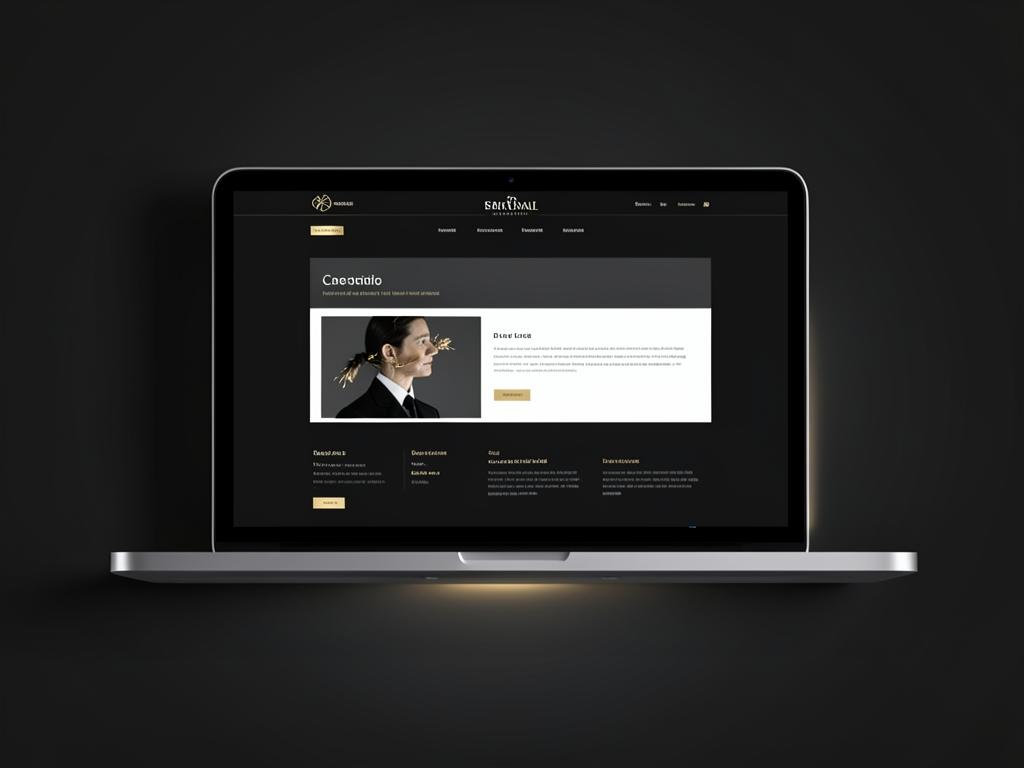 Mockup conceitual: Site profissional institucional